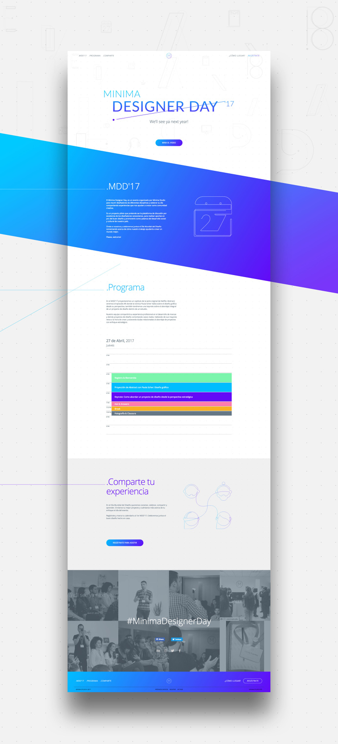 Minima Designer Day #landing #page #designer #day #event #conference #annual #graphics #colors #maracaibo #venezuela #graphicdesign #dot #li