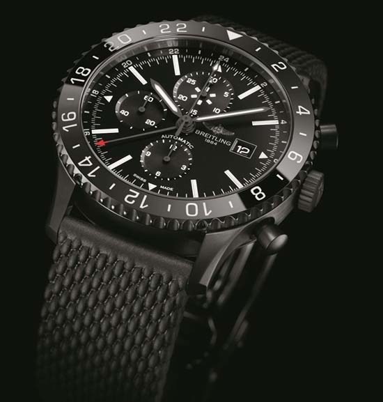 Breitling Unveils The New Chronoliner Blacksteel #Breitling #InstrumentsforProfessionals #captain #luxury #menswatches #BreitlingWatches