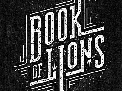 Dribbble - Book of Lions by Jeff Finley #badge #typography