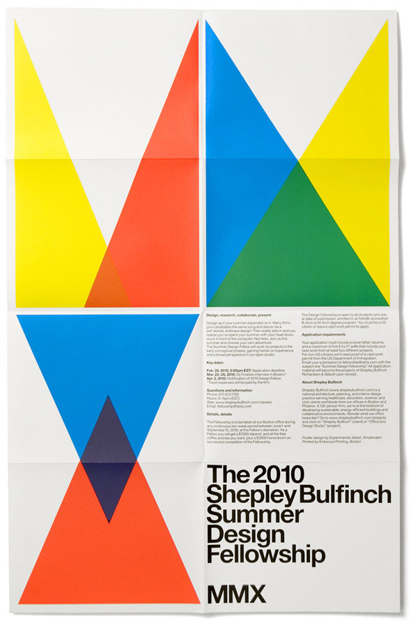 Poster inspiration example #248: Shepley Bulfinch poster, 2010 #jetset #experimental #poster