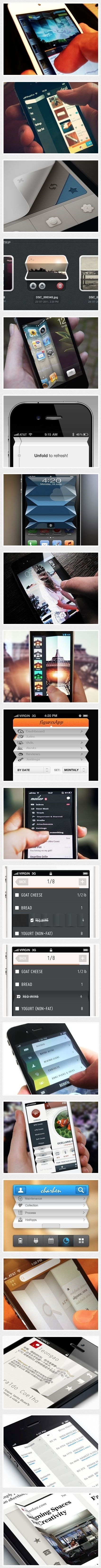 Paper Fold UI #interface #ui