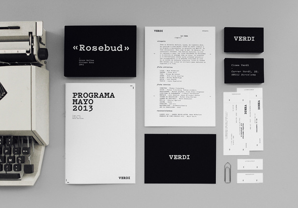 Verdi #branding #barnab #cinema #verdi #patrice #typewriter