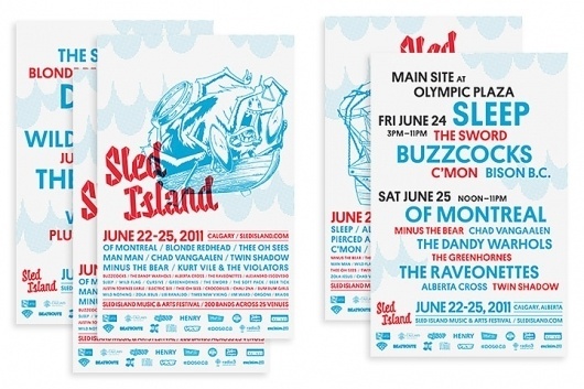 Sled Island 2011 - Working Format #branding #festival #print #flyer #illustration #identity #music
