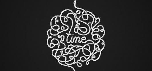 Wallpaper of the Week 191 by Mike Harrison | Abduzeedo | Graphic Design Inspiration and Photoshop Tutorials #greyscale #cable #time #typography