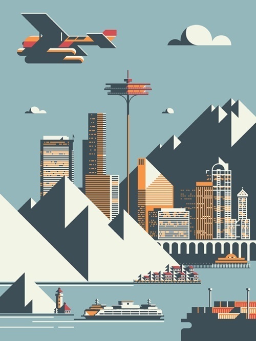 seattle / Rick Murphy #city #design #seattle #angles