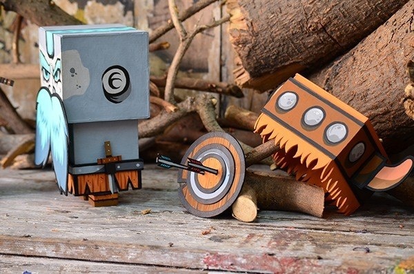 VIKINGO TOY on Behance #arrows #wood #shield #paper #toy #viking