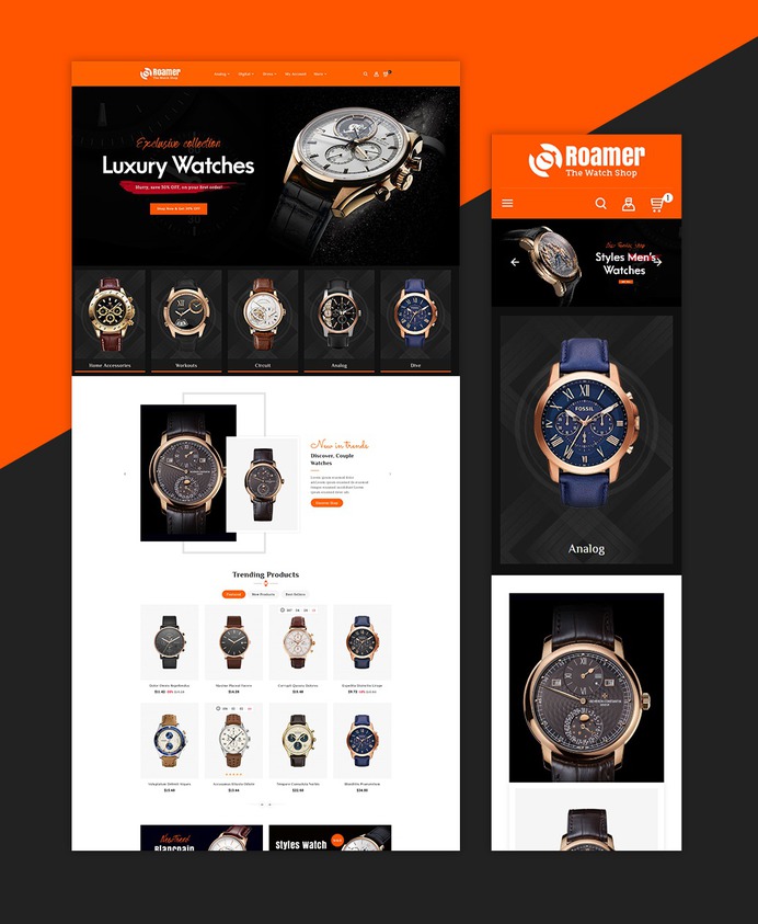 #Roamer - #Watches Shop - #Prestashop #Responsive #Theme #eCommerce #Website #Design #Template