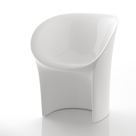 Dezeen » Blog Archive » Moon by Tokujin Yoshioka for Moroso #chair #furniture #white
