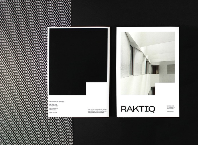 Raktiq Branding - Mindsparkle Mag Ara Estudio designed the branding for Raktiq – an architecture studio in Barcelona focused on the design of houses with elegant and compact fine shapes. #logo #packaging #identity #branding #design #color #photography #graphic #design #gallery #blog #project #mindsparkle #mag #beautiful #portfolio #designer