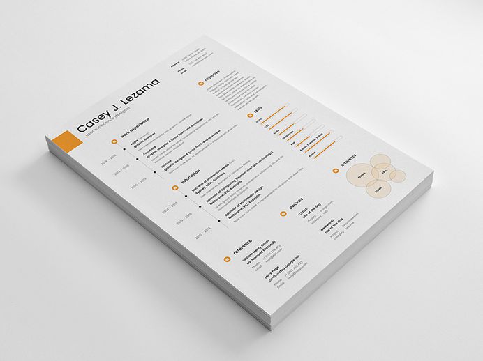 Lezama Resume - Free Simple Timeline Resume Template