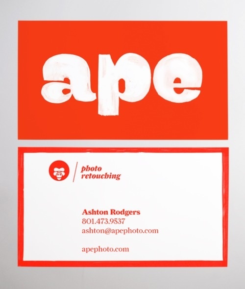 Am I late to jump on the painted type bandwagon? Yeah. But this fat head logotype I did was practically begging for it. #ape