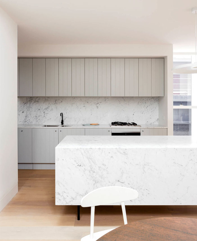 Tribe Studio Architects Created Double Bay House in Pastel Color Scheme - InteriorZine #kitchen #home #decor #interior