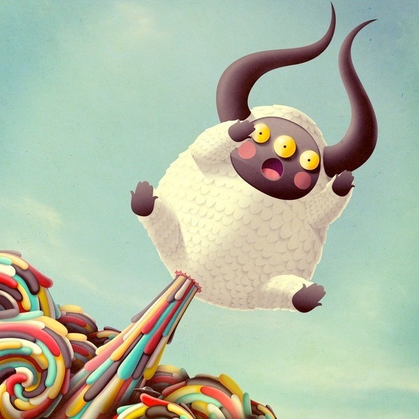 CACAFRUTTI! on the Behance Network #cacafrutti #design #illustration #colors #monster #poop #character