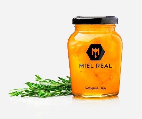 Miel Real #branding #packaging #identity #honey #logo #miel