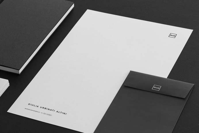 Giulia Urbinati Altini / Personal Brand Letterhead - Stationery tags: brand, personal brand, logo, social media, black and white, minimal,