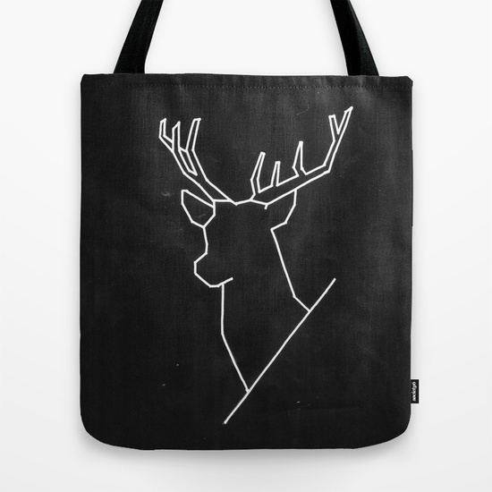 Geometric Deer - tote bag