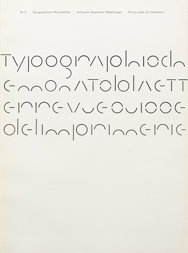 Typografische Monatsblätter. Die Fachzeitschrift für Typografie, Schrift und visuelle Kommunikation. | Cover from 1966 issue 3 | André Gà#layout #swiss #typography