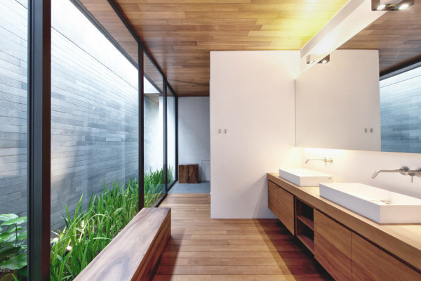 CJWHO ™ (Two Houses Become One: Wall House by...) #design #interiors #wood #photography #architecture #luxury #green