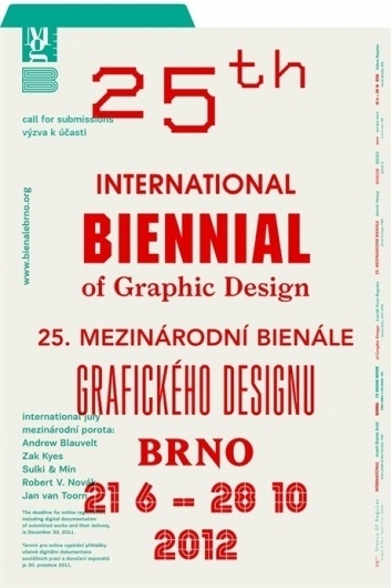 MoravskÃ¡ galerie v BrnÄ› - BienÃ¡le Brno 2012 #galerie #typo #poster #moravska