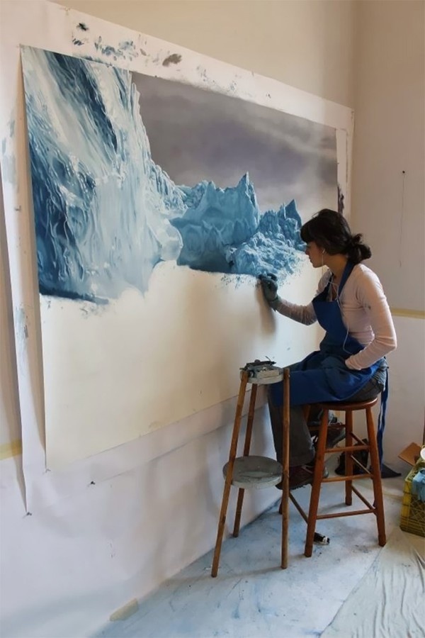 Pastel Icebergs by Zaria Forma1 #painting #sea #art