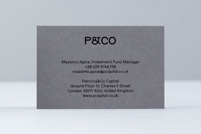 Petricca Co. Identity - Mindsparkle Mag Petricca Co. Identity is a beautiful project designed by Bunch of brand identity for a London based alternative investment fund manager operating in real estate, renewable energy, art, luxury and precious metals. #logo #packaging #identity #branding #design #color #photography #graphic #design #gallery #blog #project #mindsparkle #mag #beautiful #portfolio #designer
