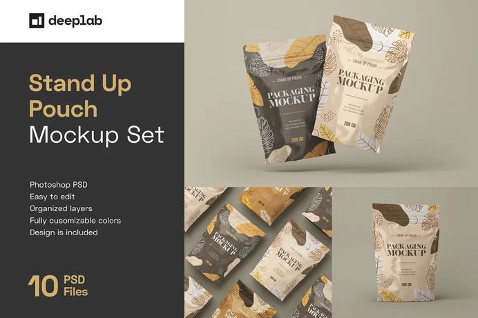 Stand Up Pouch Mockup Set