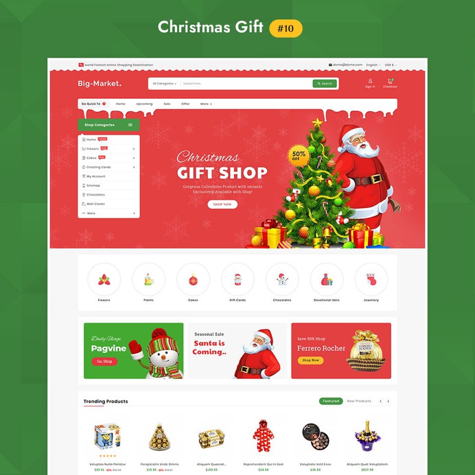 #Christmas #Gift #BigMarket #Multipurpose #Mega Store - #Prestashop #Responsive #Theme | #TemplateTrip #eCommerce #Website #Design #Template