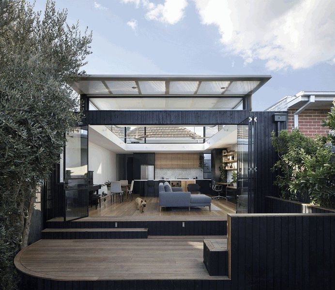 The Roof Of This New Northcote House Curves Upwards To Provide Sunlight