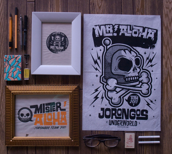 MR. ALOHA on Behance #packing #print #shirt #ilustracin #sticker #aloha