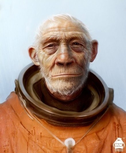 Coming Home by Michael Kutsche - CGHUB #astronaut #space #ape #human #man #animal