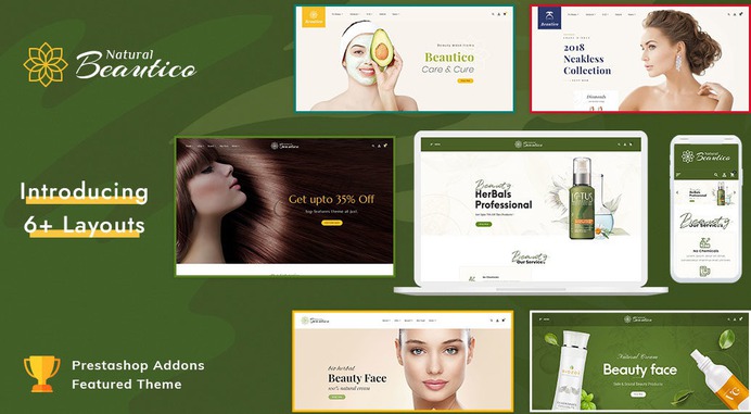 #Beautico - #Beauty & #Cosmetics - #Prestashop #Responsive #Theme | #TemplateTrip #eCommerce #Website #Design #Template