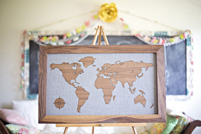 Custom Wooden Maps #tech #flow #gadget #gift #ideas #cool