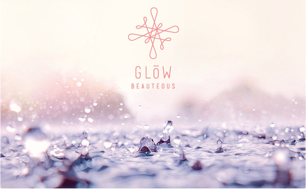 Glöw Beauteous http://sarahmachtsachen.com/portfolio/glow-beauteous-identity #beauty #water #beauteous #design #clinic #corporate #rain #purple #logo #skin #signet