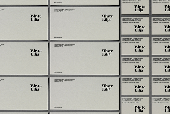 Logo and stationery designed by Kurppa Hosk for Swedish architectural firm Whyte Lilja #logo #collateral #branding