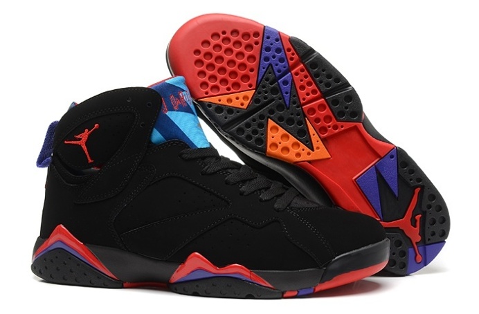 Nike Air Jordan Red Vii Mens Shoes Black Black Mago