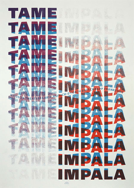 Tame Impala Gig Poster, Rainbow Posters #Tame #Impala
