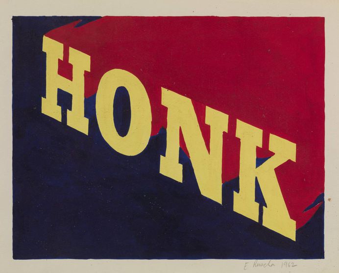 ‘HONK’, Edward Ruscha, 1962 | Tate