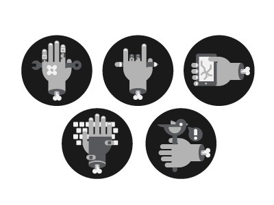 Dribbble - Capabilities Icons by Colin Miller #vector #icons #illustrations #hands