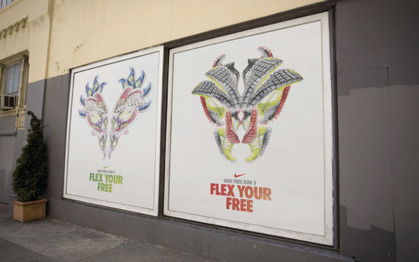 Nike Free Run 3 #direction #art #branding #retail
