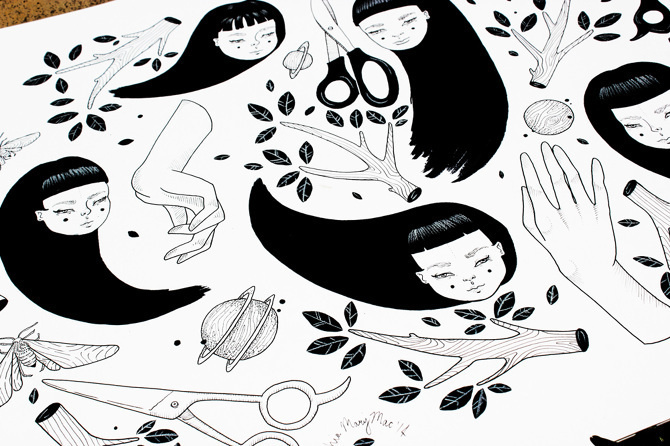 Cutting & Chopping (illustration) by Sophia Mary Mac #band #draw #typography #design #plant #illustration #paint #painting #poster #layout #drawing #watercolour