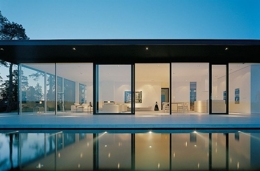 WANKEN - The Blog of Shelby White » Modern Stockholm Residence #glass #blue #architecture #house