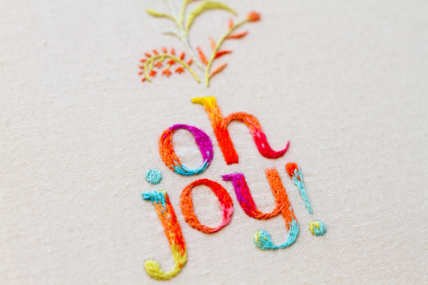 Oh Joy! embroidered logo on Behance #craft
