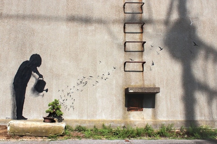 New Paintings by Spanish street artist Pejac