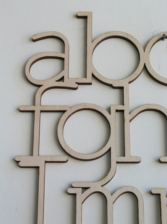 WOOD ALPHABET #wood #alphabet #lazer-cut #typography