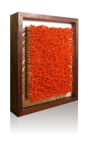 Ian Trask - Artists Wanted 2010 #frame #display #temptation #wood #matches #light