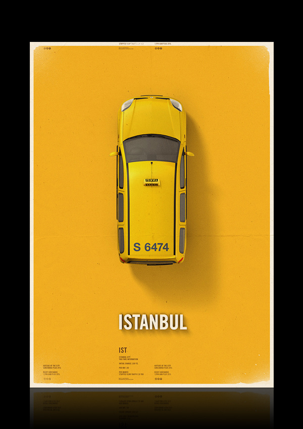 Citycab poster on Behance #yellow #design #graphic #cab #taxi #poster