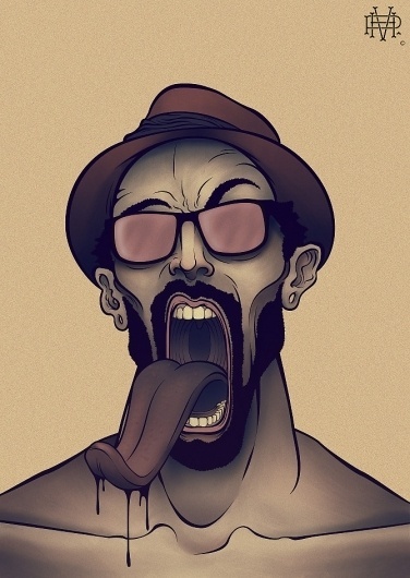 ILLUSTRATIONS. 01 - VONHAGGEN #glasses #acid #illustration #tongue #hype