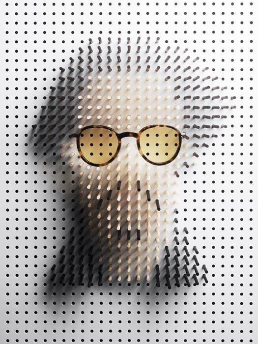 Johnny Depp pin portrait #portrait #abstract art #pin art #pin art portrait #celebrity portraits #lady gaga portrait