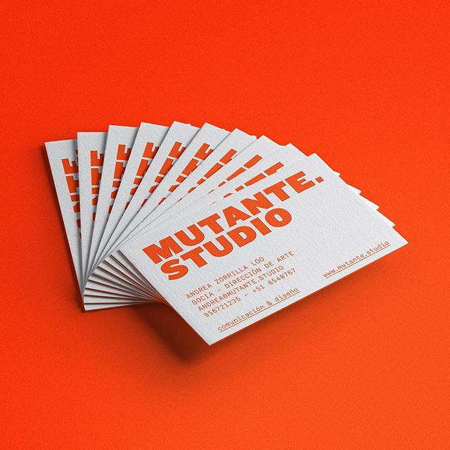 MUTANTE.ESTUDIO 2018. #businesscard #graphicdesign #design #grey #orange #mutantestudio #diseñografico #tarjetapersonal #mutant #mutante