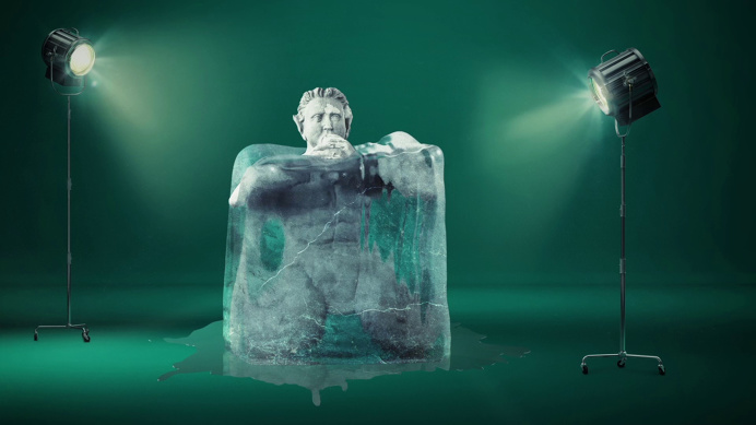 #hellbrunn #cgi #postporduction #animation #sujet #advertising #wasserspiele #ice #icecube #cube #studio #lamp #light #green #postproduction